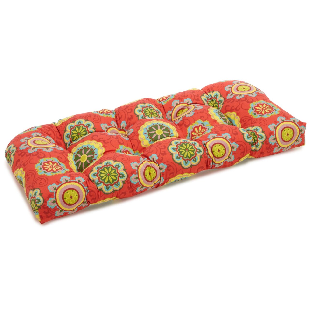 42-inch by 19-inch U-Shaped Solid Spun Polyester Tufted Settee/Bench Cushion - Farrington Terrace